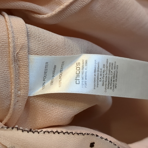 Chico's Blush ruffle front blouse - Picture 8 of 9